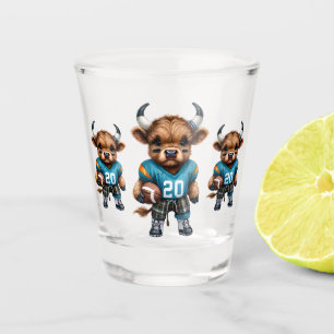 Highland Cows and Football Shot Glass