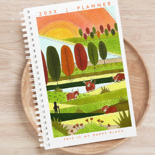 Highland Cows Joyeux planificateur de place