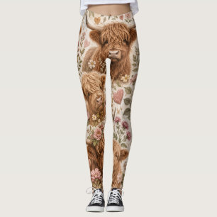 highland cows leggings