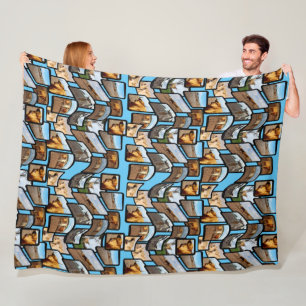 Highland Cows Photo Montage, Fleece Blanket