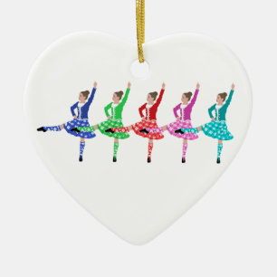 Highland Dance Line Ceramic Ornament