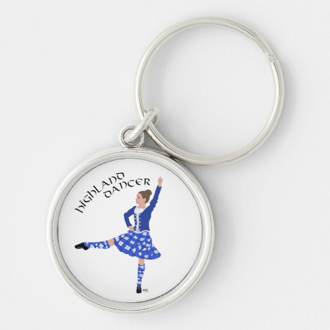 Highland Dancer in Blue Keychain (Front)