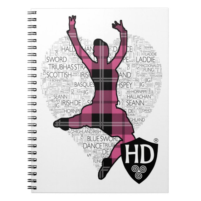 Highland Dancer Note Pad Notebook (Front)