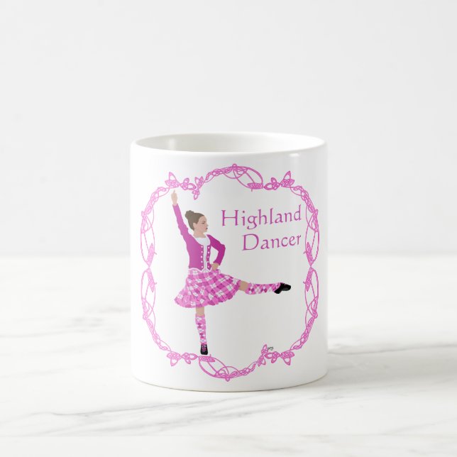 Highland Dancer Pink Aboyne Coffee Mug (Center)