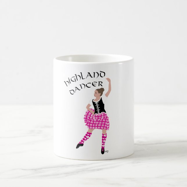 Highland Dancer Pink Coffee Mug (Center)