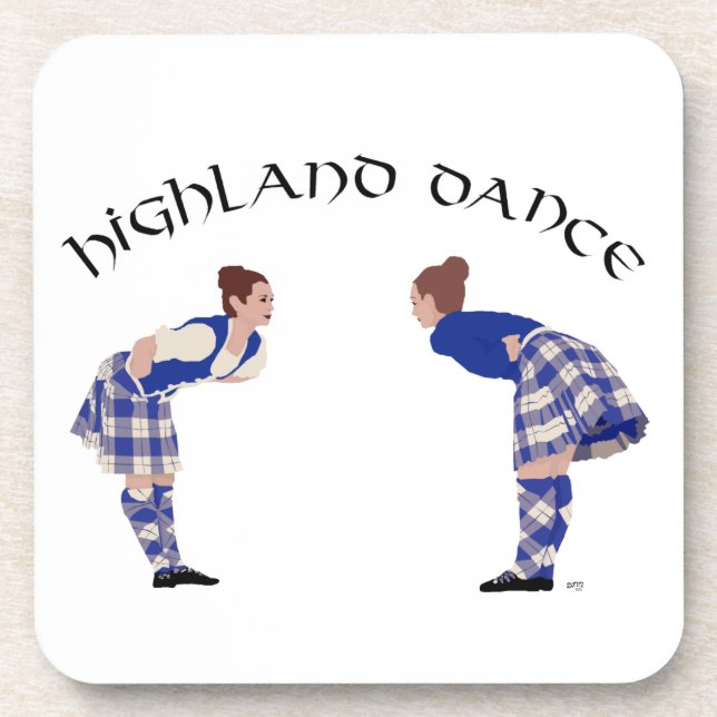 Highland Dancers Bow Coaster (Front)