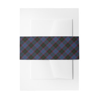 Highland Hume Clan Tartan Scottish Plaid Invitation Belly Band