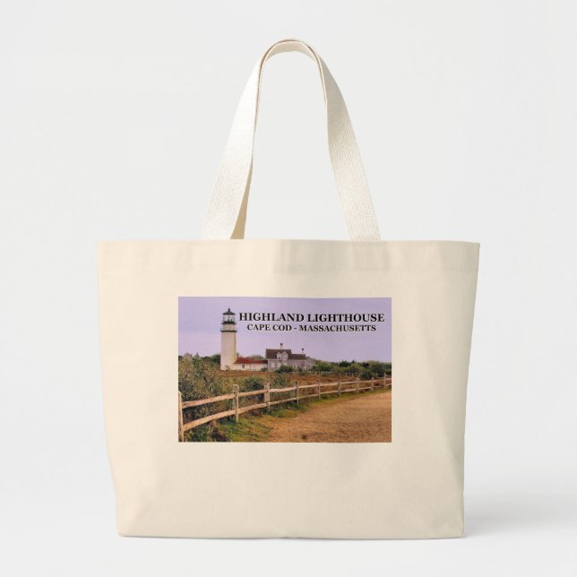 Highland Lighthouse, Cape Cod, Massachusetts Large Tote Bag (Front)