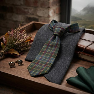Highland Mist Elegant Autumn Tartan  Tie