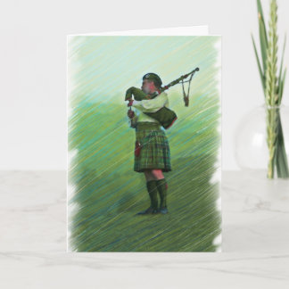 Highland Morning Music Bagpipe Greeting Card
