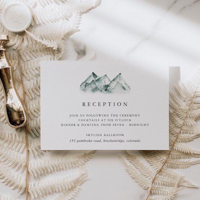 Highland | Mountain Wedding Reception Enclosure Card (Creator Uploaded)