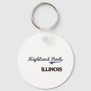 Highland Park Illinois City Classic Keychain