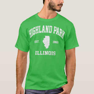 Highland Park Illinois IL vintage state Athletic s T-Shirt