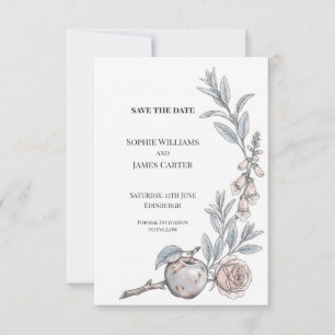 Highland Romance Apple and Blush Floral Save The Date