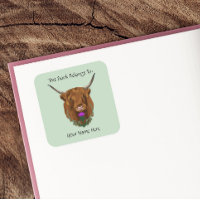 Highland Scottish Cow Purple Celtic Knot Work