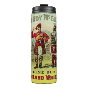 HIghland Scottish Whiskey Label Thermal Tumbler