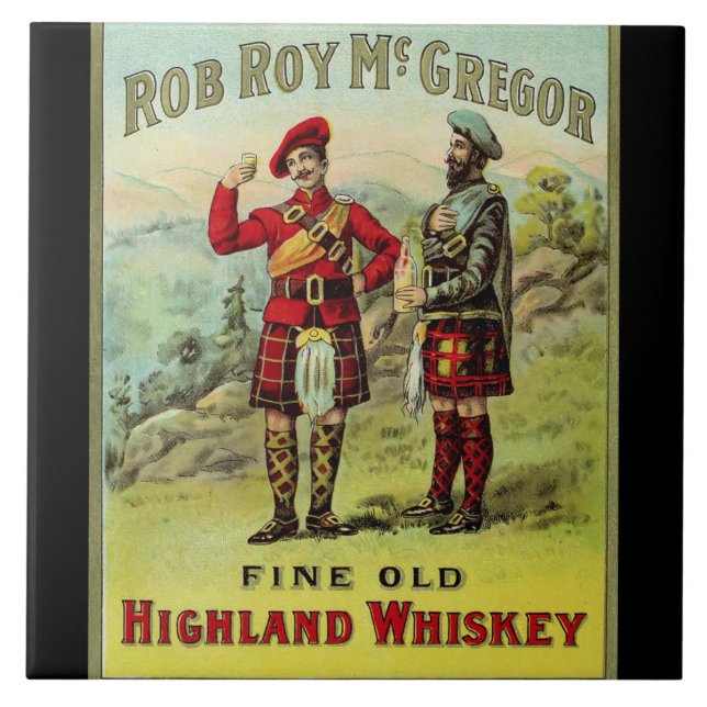 HIghland Scottish Whiskey Label Tile (Front)