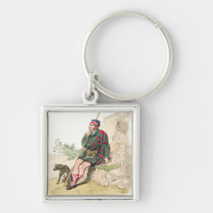 Highland Shepherd, from 'Costume of Great Britain' Keychain