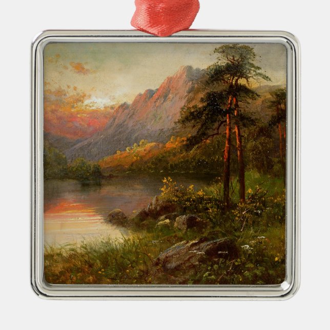 Highland Solitude Metal Ornament (Front)