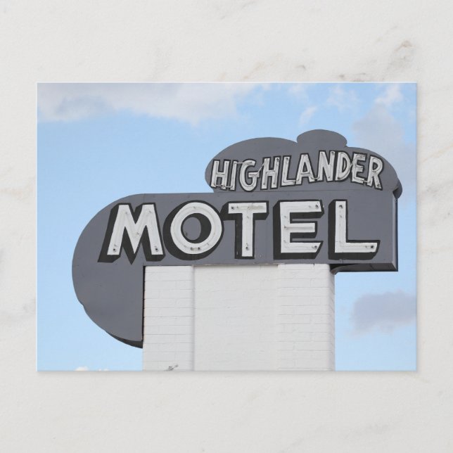 Highlander Motel Route 66 Postcard (Front)