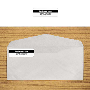 Highlighted Brand on White Return Address Label