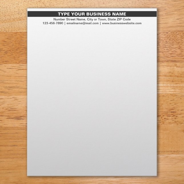 Highlighted Business Name on Heading of Letterhead (Creator Uploaded)