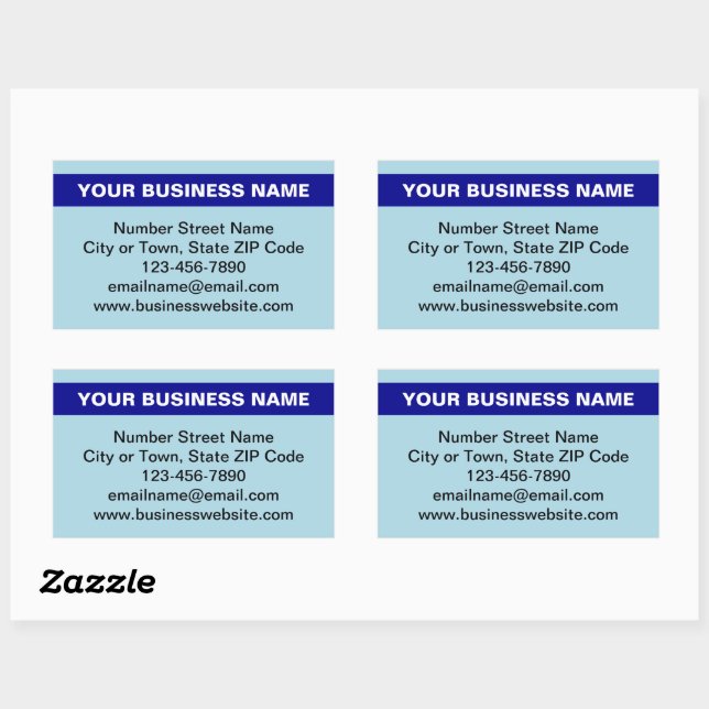 Highlighted Business Name on Light Brown Sticker (Sheet)