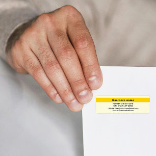 Highlighted Business Name on Yellow Return Address