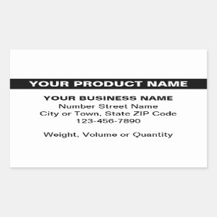 Highlighted Product Name on White Sticker