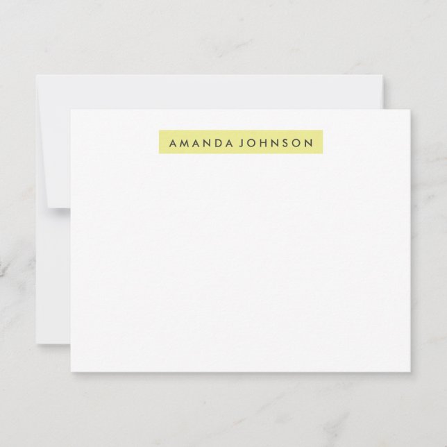 Highlighter A2 Stationery - Lemon Yellow Card (Front)