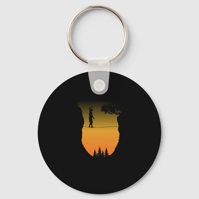 Highline im Gebirge Keychain (Front)