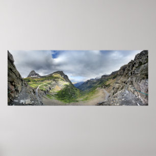 Highline Trail and Going To the Sun Road - Glacier Poster