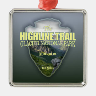 Highline Trail (arrowhead) Metal Ornament
