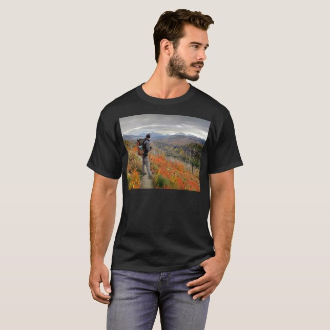 Highline Trail Fall Colour - Glacier National Park T-Shirt (Front Full)