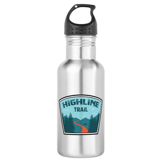Highline Trail Glacier National Park 532 Ml Water Bottle (Front)