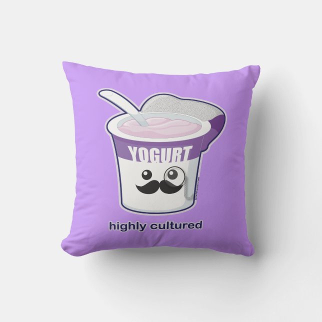 Highly Cultured Throw Pillow (Front)