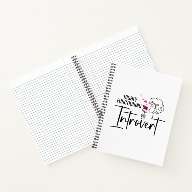 Highly Functioning Introvert Notebook  (Inside)