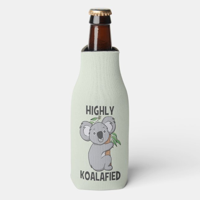 Highly Koalafied Koala Bottle Cooler (Bottle Front)