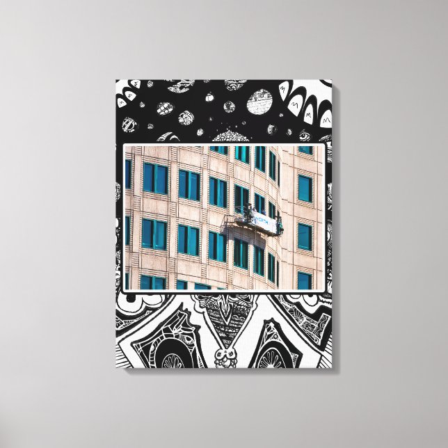 Highrise Window Washer Canvas Print (Front)