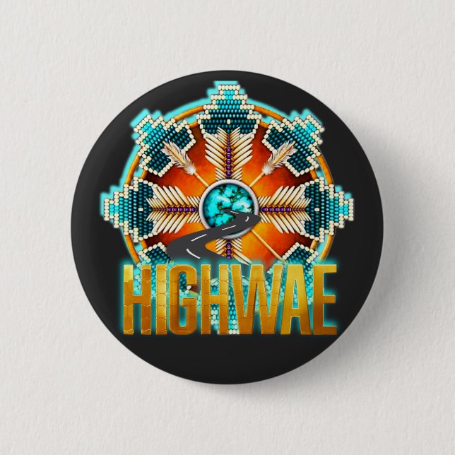 HIGHWAE 2 INCH ROUND BUTTON (Front)