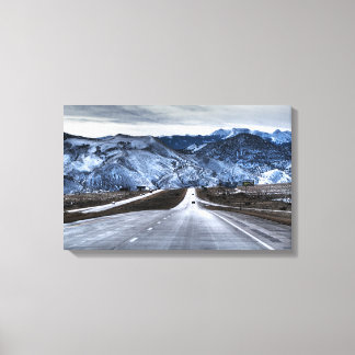 Highway 15 in winter canvas print