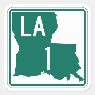 Highway 1, Louisiana, USA Square Sticker