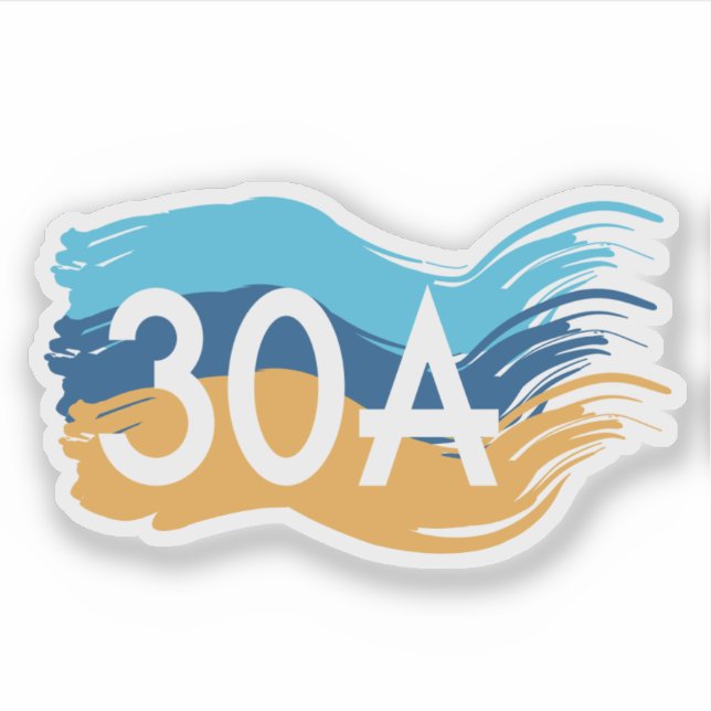 Highway 30A Florida Beach Swash Design (Front)