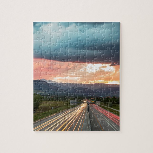 Highway 36 to Beautiful Boulder Colorado Jigsaw Puzzle (Vertical)