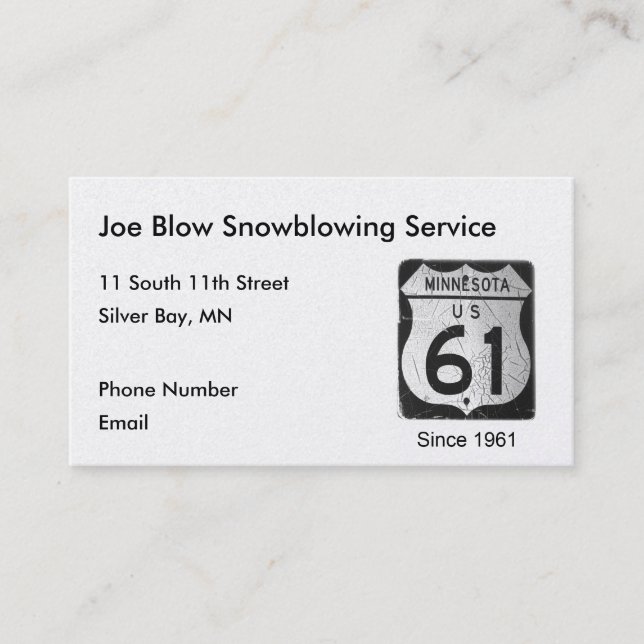 Highway 61 appointment card (Front)