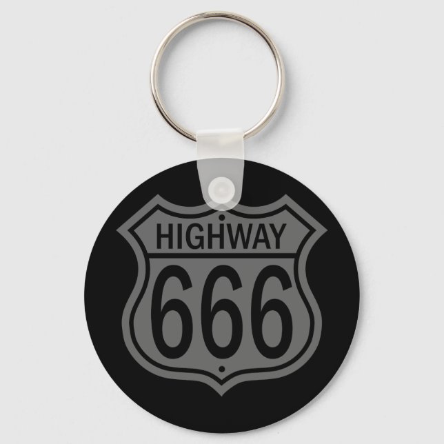 Highway 666 keychain (Front)