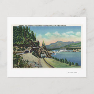 Highway and Railway Tunnels near Bonneville Postcard