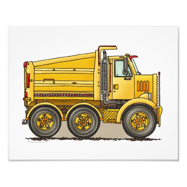 Highway Dump Truck Photo Print (Front)