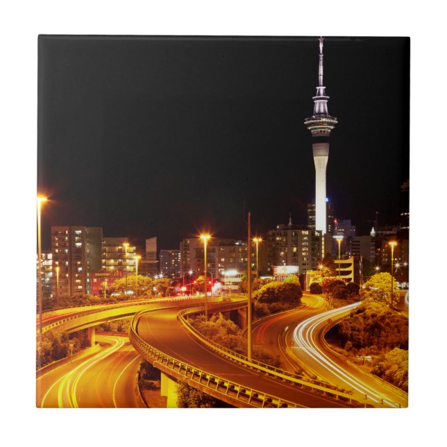 Highway into Auckland Tile (Front)