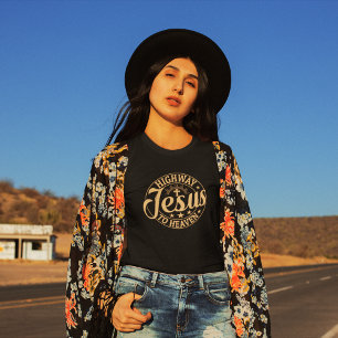 Highway jesus to heaven retro  T-Shirt